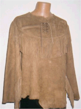 Front view of elkskin shirt
